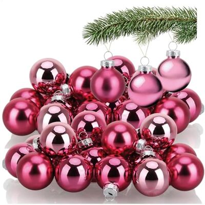 com-four ® 40x Mini-Christbaumkugeln aus Glas, kleine Weihnachtskugeln Baumschmuck für den Weihnachtsbaum Ø 3 cm com-four ® 40x Mini-Christbaumkugeln aus Glas, kleine Weihnachtskugeln Baumschmuck für den Weihnachtsbaum Ø 3 cm