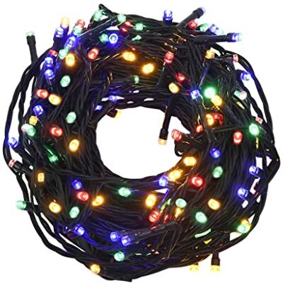 vidaXL Lichterkette mit 400 LEDs Weihnachtsbeleuchtung Innen Außen Weihnachtsdeko Party Beleuchtung Dekoration Weihnachten Mehrfarbig 40m 8 Lichteffekte vidaXL Lichterkette mit 400 LEDs Weihnachtsbeleuchtung Innen Außen Weihnachtsdeko Party Beleuchtung Dekoration Weihnachten Mehrfarbig 40m 8 Lichteffekte