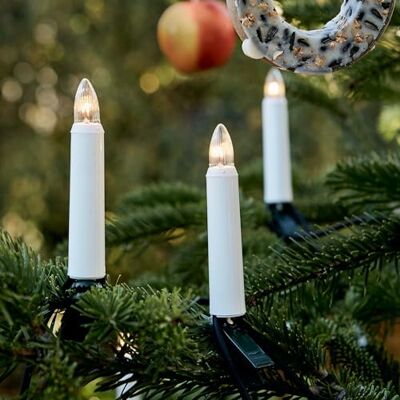 hellum Lichterkette Christbaum außen mit 20 Kerzen und teilbarem Stecker Made in Germany warmweiß, Lichterkette Tannenbaum mit Clip, 19m beleuchtet, Kabel schwarz, für Weihnachtsbaum <59lm 842012 hellum Lichterkette Christbaum außen mit 20 Kerzen und teilbarem Stecker Made in Germany warmweiß, Lichterkette Tannenbaum mit Clip, 19m beleuchtet, Kabel schwarz, für Weihnachtsbaum <59lm 842012