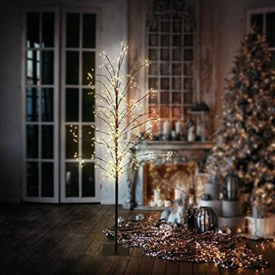 ECD Germany LED-Baum 150 cm mit 360 warmweißen LEDs, Lichterbaum mit Timer, Leuchtbaum Innen & Außen IP44, Beleuchteter Dekobaum, Baum mit Beleuchtung für Weihnachten, Flexibel Zweige, Weihnachtsdeko ECD Germany LED-Baum 150 cm mit 360 warmweißen LEDs, Lichterbaum mit Timer, Leuchtbaum Innen & Außen IP44, Beleuchteter Dekobaum, Baum mit Beleuchtung für Weihnachten, Flexibel Zweige, Weihnachtsdeko