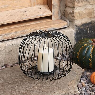 Lights4fun LED Kürbis Schwarz aus Draht mit TruGlow® LED Kerze Batteriebetrieb Timer Halloween Deko Herbst Dekoration Halloween Kürbis Outdoor Lights4fun LED Kürbis Schwarz aus Draht mit TruGlow® LED Kerze Batteriebetrieb Timer Halloween Deko Herbst Dekoration Halloween Kürbis Outdoor