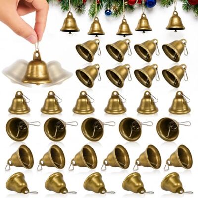 DELAESI 35 Stück Kleine Glöckchen zum Basteln Weihnachtsglocken Metallglöckchen mit Karabinerhaken Vintage Glocken für Christbaumschmuck Hochzeiten Windspiele DIY Festliche Dekoration DELAESI 35 Stück Kleine Glöckchen zum Basteln Weihnachtsglocken Metallglöckchen mit Karabinerhaken Vintage Glocken für Christbaumschmuck Hochzeiten Windspiele DIY Festliche Dekoration