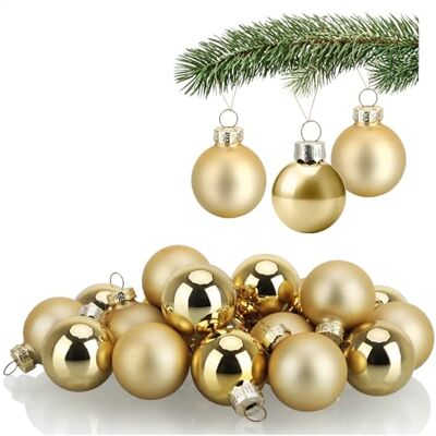 com-four ® 20x Mini-Christbaumkugeln aus Glas, kleine Weihnachtskugeln Baumschmuck für den Weihnachtsbaum Ø 3 cm com-four ® 20x Mini-Christbaumkugeln aus Glas, kleine Weihnachtskugeln Baumschmuck für den Weihnachtsbaum Ø 3 cm