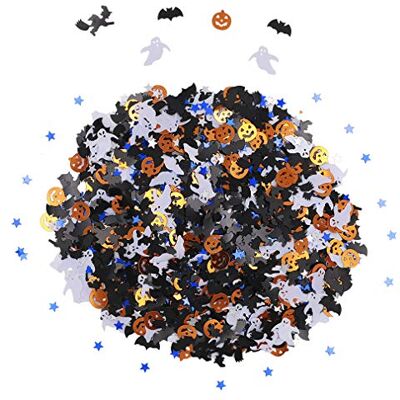 Topfunyy 45 Gramm Konfetti für Halloween-Partys, Glitzer, Kürbisse, Fledermäuse, Hexen, Geister, Sterne, metallische Pailletten, Tischstreuer für Halloween-Party-Dekorationen Topfunyy 45 Gramm Konfetti für Halloween-Partys, Glitzer, Kürbisse, Fledermäuse, Hexen, Geister, Sterne, metallische Pailletten, Tischstreuer für Halloween-Party-Dekorationen