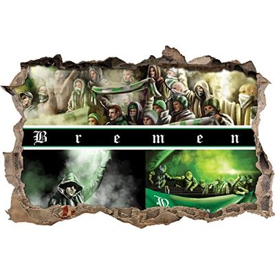 ART Bremen Collage, 3D Wandsticker Format: 92x62cm, Wanddekoration ART Bremen Collage, 3D Wandsticker Format: 92x62cm, Wanddekoration
