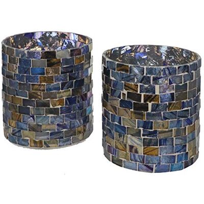 Wuona Objects Nona RAJA 2874-9x10cm 2er Set Mosaik Teelichtglas Teelichtgläser Kerzenglas Kerzengläser Mosaikglas orientalisch Vintage Wuona Objects Nona RAJA 2874-9x10cm 2er Set Mosaik Teelichtglas Teelichtgläser Kerzenglas Kerzengläser Mosaikglas orientalisch Vintage