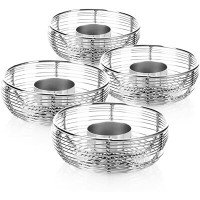 com-four ® 4X Teelichthalter aus Metall, dekorativer Teelichthalter Kerzenhalter für ein gemütliches Ambiente dekorativ com-four ® 4X Teelichthalter aus Metall, dekorativer Teelichthalter Kerzenhalter für ein gemütliches Ambiente dekorativ