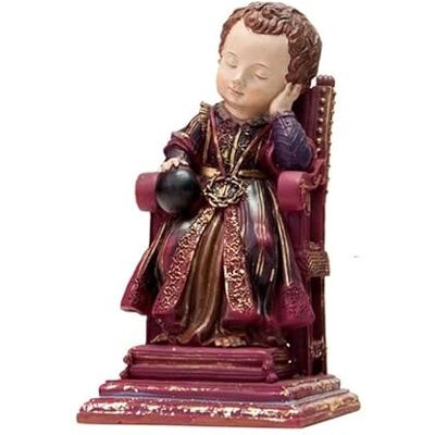DRW Figur Jesuskind sitzend mit Kugel in hellem Anzug 8 x 8 x 15 cm DRW Figur Jesuskind sitzend mit Kugel in hellem Anzug 8 x 8 x 15 cm