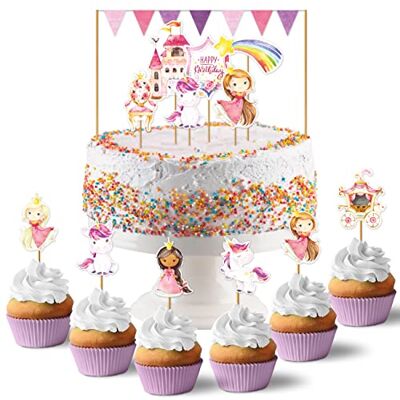 Papierdrachen Cake Topper Einhorn Kuchendekoration Kuchen Topper 19-teilig Decor Pins für Geburtstagskuchen Kindergeburtstag Tortendeko Set 2 Papierdrachen Cake Topper Einhorn Kuchendekoration Kuchen Topper 19-teilig Decor Pins für Geburtstagskuchen Kindergeburtstag Tortendeko Set 2