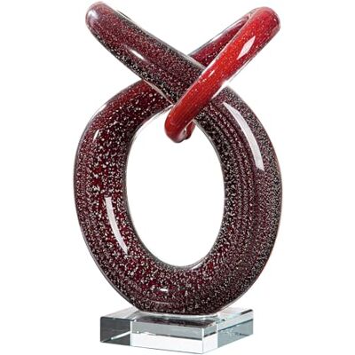 Glas Art Skulptur Curvum rot Höhe 24cm Glas Dekorative Glasfigur für Zuhause oder Büro Glas Art Skulptur Curvum rot Höhe 24cm Glas Dekorative Glasfigur für Zuhause oder Büro