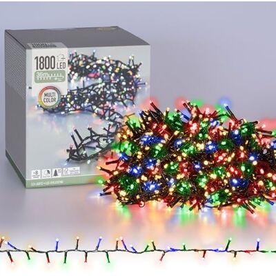 ECD Germany LED Cluster Lichterkette Bunt, 36m, 1800 LEDs, Multifunktion 8 Modi, Timer, Weihnachtsbeleuchtung für Innen und Außen, Wasserfest IP44, Weihnachtsbaum Deko Beleuchtung Clusterlichterkette ECD Germany LED Cluster Lichterkette Bunt, 36m, 1800 LEDs, Multifunktion 8 Modi, Timer, Weihnachtsbeleuchtung für Innen und Außen, Wasserfest IP44, Weihnachtsbaum Deko Beleuchtung Clusterlichterkette