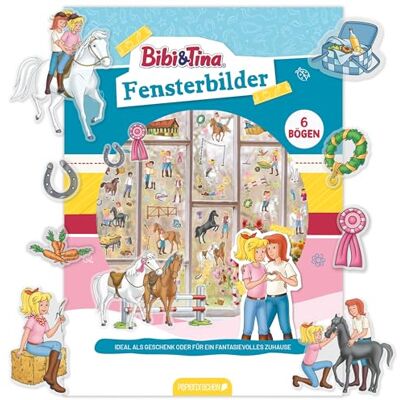 Papierdrachen Fensterbilder Bibi & Tina 6 Bögen Sticker & Aufkleber Statisch haftend & wiederverwendbar Pferde Deko Kinderzimmer für Kinder Papierdrachen Fensterbilder Bibi & Tina 6 Bögen Sticker & Aufkleber Statisch haftend & wiederverwendbar Pferde Deko Kinderzimmer für Kinder