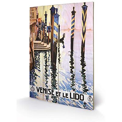 Piddix Venise Et Le Lido' Holz- Wand Kunst', 40 x 59 cm Piddix Venise Et Le Lido' Holz- Wand Kunst', 40 x 59 cm