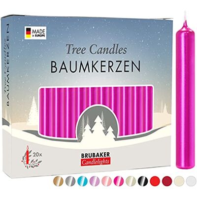 BRUBAKER 100er Pack Baumkerzen Wachs Weihnachtskerzen Pink Pyramidenkerzen Christbaumkerzen BRUBAKER 100er Pack Baumkerzen Wachs Weihnachtskerzen Pink Pyramidenkerzen Christbaumkerzen