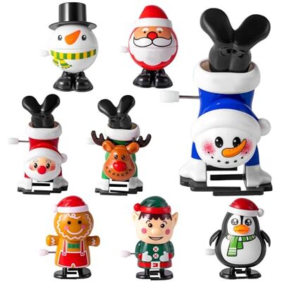 JOYIN 8 Stück Weihnachten Wind Up Toy Sortimente Stocking Stuffers für Weihnachten Party Favor Supply Zubehör JOYIN 8 Stück Weihnachten Wind Up Toy Sortimente Stocking Stuffers für Weihnachten Party Favor Supply Zubehör