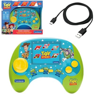 Lexibook , Disney Toy Story, Bilinguale sprechende Lernkonsole Deutsch und Englisch, 100 Aktivitäten, LCD-Bildschirm 2,8"/7 cm, Wiederaufladbarer Akku, USB-C, Grün, JCG100TSi3LXB Lexibook , Disney Toy Story, Bilinguale sprechende Lernkonsole Deutsch und Englisch, 100 Aktivitäten, LCD-Bildschirm 2,8"/7 cm, Wiederaufladbarer Akku, USB-C, Grün, JCG100TSi3LXB