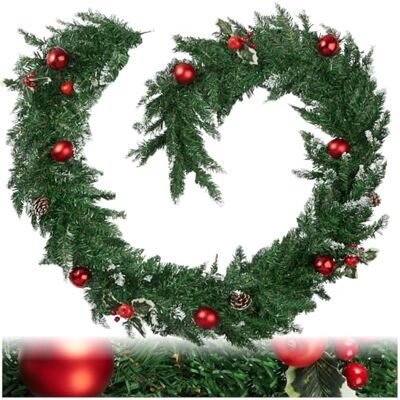 tectake ® Weihnachtsgirlande mit Kugeln, Beeren und Tannenzapfen, Weihnachtsdeko innen, Weihnachtsdeko Outdoor, Deko für Treppengeländer, Christmas Decorations, Deko Girlande tectake ® Weihnachtsgirlande mit Kugeln, Beeren und Tannenzapfen, Weihnachtsdeko innen, Weihnachtsdeko Outdoor, Deko für Treppengeländer, Christmas Decorations, Deko Girlande
