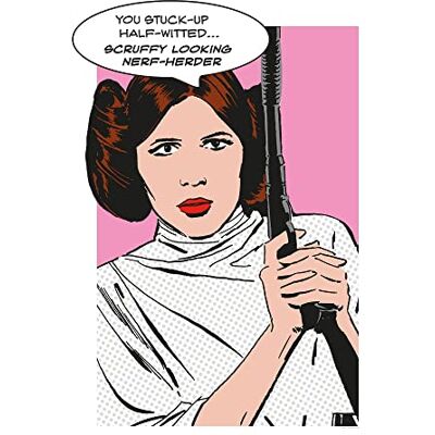 Komar Star Wars Kunstposter - 50x70cm - Leia Zitat - Kunstdruck Komar Star Wars Kunstposter - 50x70cm - Leia Zitat - Kunstdruck