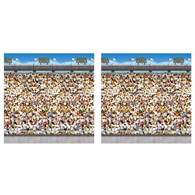 Beistle S52096AZ2 Fotohintergrund, 2-teiliges Set, Sport-Party-Dekoration, Geburtstags-Fußballdekoration, Spieltagszubehör, 10,2 x 76,2 cm, mehrfarbig Beistle S52096AZ2 Fotohintergrund, 2-teiliges Set, Sport-Party-Dekoration, Geburtstags-Fußballdekoration, Spieltagszubehör, 10,2 x 76,2 cm, mehrfarbig