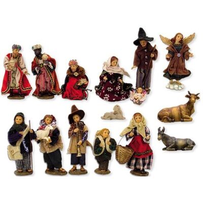 Unbekannt Krippe alpenländisch, 15-tlg. Set, für 11cm Figuren Unbekannt Krippe alpenländisch, 15-tlg. Set, für 11cm Figuren