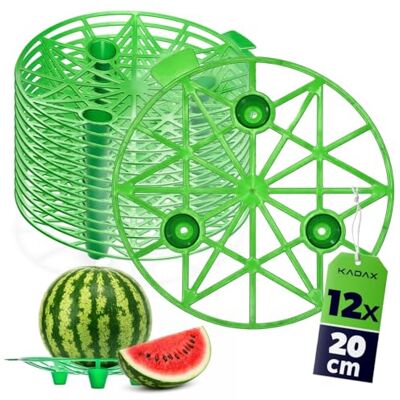 KADAX Kürbisstütze Ø 20 cm im 12er Set, Melonenstütze aus Kunststoff, Melonenhalter, Pflanzenstütze für Wassermelone, Kürbis & Melone, Fruchtstütze KADAX Kürbisstütze Ø 20 cm im 12er Set, Melonenstütze aus Kunststoff, Melonenhalter, Pflanzenstütze für Wassermelone, Kürbis & Melone, Fruchtstütze