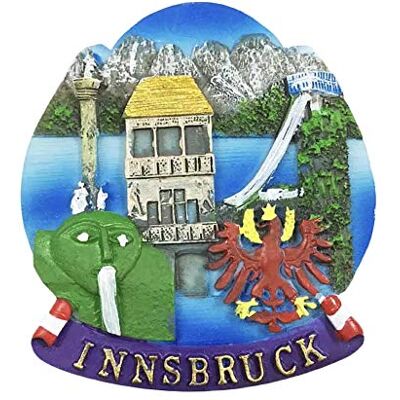 Wedarego 3D Innsbruck Österreich Kühlschrank Kühlschrankmagnet Tourist Souvenirs Handgemachte Harz Handwerk Magnetische Aufkleber Home Küche Dekoration Reise Geschenk Wedarego 3D Innsbruck Österreich Kühlschrank Kühlschrankmagnet Tourist Souvenirs Handgemachte Harz Handwerk Magnetische Aufkleber Home Küche Dekoration Reise Geschenk