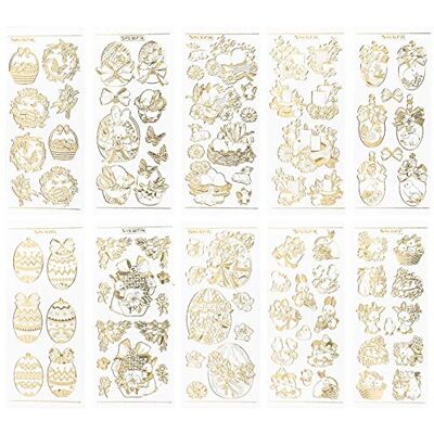 Ideen mit Herz Gravur-Sticker, transparent/gold, 10 Bogen à 10 x 23 cm Goldene Aufkleber zum Basteln & Dekorieren Geburtstag, Weihnachten, Rente & mehr (Ostern) Ideen mit Herz Gravur-Sticker, transparent/gold, 10 Bogen à 10 x 23 cm Goldene Aufkleber zum Basteln & Dekorieren Geburtstag, Weihnachten, Rente & mehr (Ostern)
