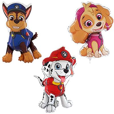 Toyland ® Packung mit 3 Paw Patrol Folienballons Marshall, Skye & Chase Character Folienballons Kinderpartyballons Toyland ® Packung mit 3 Paw Patrol Folienballons Marshall, Skye & Chase Character Folienballons Kinderpartyballons