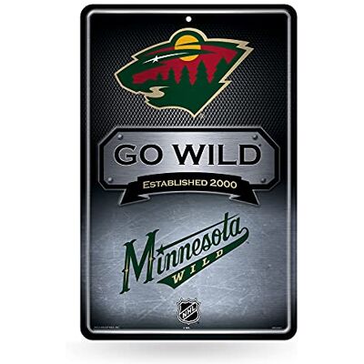 Rico Industries NHL Minnesota Wild großes Metallschild 27,9 x 43,2 cm großes Metallschild für Zuhause Rico Industries NHL Minnesota Wild großes Metallschild 27,9 x 43,2 cm großes Metallschild für Zuhause