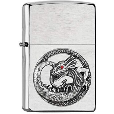 Zippo Drachtemblem Klassisches Feuerzeug Zippo Drachtemblem Klassisches Feuerzeug