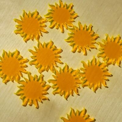Bütic GmbH Plexiglas® Streudeko Sonne neonorange Basteln Deko, Pack mit:25 Stück, Höhe:4cm hoch Bütic GmbH Plexiglas® Streudeko Sonne neonorange Basteln Deko, Pack mit:25 Stück, Höhe:4cm hoch