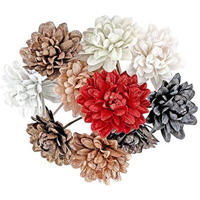 Ideen mit Herz Deko-Blüten Kunstblumen Blüten-Köpfe ca. Ø 7 cm (Dahlie bunt 10 Stück) Ideen mit Herz Deko-Blüten Kunstblumen Blüten-Köpfe ca. Ø 7 cm (Dahlie bunt 10 Stück)