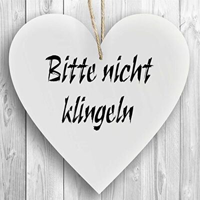 Homeyourself Herzschild Holzherz Holzschild 16 x 16 cm Bitte Nicht klingeln weiß Dekoschild Wandschild Schild Holz Geschenk Homeyourself Herzschild Holzherz Holzschild 16 x 16 cm Bitte Nicht klingeln weiß Dekoschild Wandschild Schild Holz Geschenk