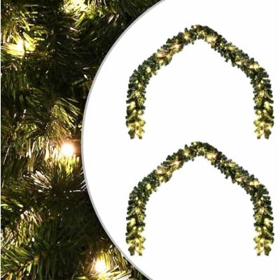 vidaXL Weihnachtsgirlande 2 STK. 600 LEDs Grün 20 m PVC vidaXL Weihnachtsgirlande 2 STK. 600 LEDs Grün 20 m PVC