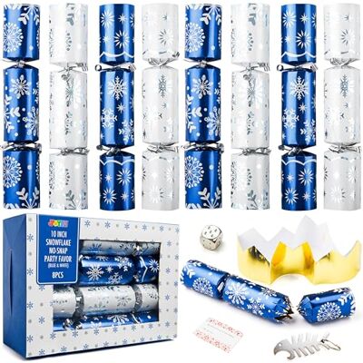 JOYIN 8 Stück Weihnachten Party Favor Non-Snap Party Tischgeschenke mit Rentier Design Holiday Party Favor Supplies für Kinder und Erwachsene, Weihnachtsfeiern, Abendessen und Feiertage JOYIN 8 Stück Weihnachten Party Favor Non-Snap Party Tischgeschenke mit Rentier Design Holiday Party Favor Supplies für Kinder und Erwachsene, Weihnachtsfeiern, Abendessen und Feiertage