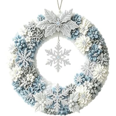 Generic Weihnachts-DIY-Kranz-Set, 3D-Stoff-Stanznadel Mehrschichtige Textur, Figuren: Weihnachtsmann, Schneemann, Engel, Krippe; Tür/Display-Dekor Generic Weihnachts-DIY-Kranz-Set, 3D-Stoff-Stanznadel Mehrschichtige Textur, Figuren: Weihnachtsmann, Schneemann, Engel, Krippe; Tür/Display-Dekor