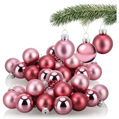 com-four ® 40x Mini-Christbaumkugeln aus Glas, kleine Weihnachtskugeln Baumschmuck für den Weihnachtsbaum Ø 3 cm com-four ® 40x Mini-Christbaumkugeln aus Glas, kleine Weihnachtskugeln Baumschmuck für den Weihnachtsbaum Ø 3 cm