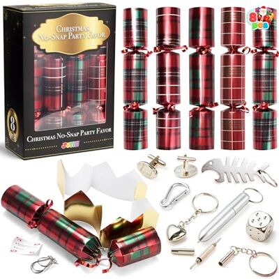 JOYIN 8 Stück 25,4 cm Knallbonbons für Weihnachten Witz und kleinem Geschenk innen, saisonales Feiertage, Abendessen, Traditionen(Büffelkaro-Design,) JOYIN 8 Stück 25,4 cm Knallbonbons für Weihnachten Witz und kleinem Geschenk innen, saisonales Feiertage, Abendessen, Traditionen(Büffelkaro-Design,)