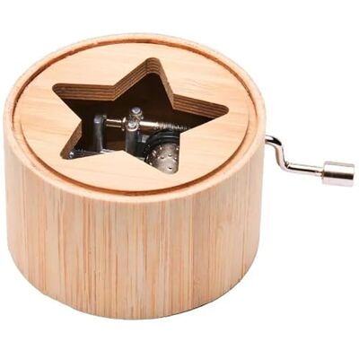 KURBELWERK Spieluhr aus Bambus mit dem Weihnachtslied: O Tannenbaum (Mini-Drehorgel, Spieldose, Musik Box), Christmas Edition gerahmt KURBELWERK Spieluhr aus Bambus mit dem Weihnachtslied: O Tannenbaum (Mini-Drehorgel, Spieldose, Musik Box), Christmas Edition gerahmt