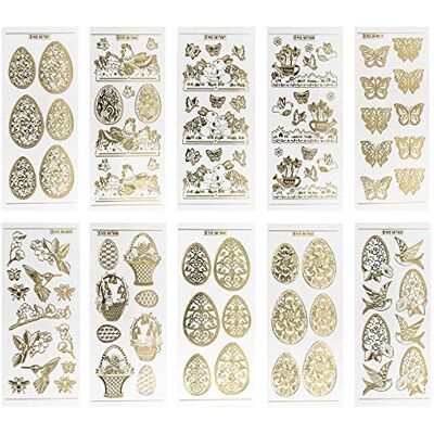 Ideen mit Herz Gravur-Sticker, transparent/gold, 10 Bogen à 10 x 23 cm Goldene Aufkleber zum Basteln & Dekorieren Geburtstag, Weihnachten, Rente & mehr (Frühjahr & Ostern 02) Ideen mit Herz Gravur-Sticker, transparent/gold, 10 Bogen à 10 x 23 cm Goldene Aufkleber zum Basteln & Dekorieren Geburtstag, Weihnachten, Rente & mehr (Frühjahr & Ostern 02)