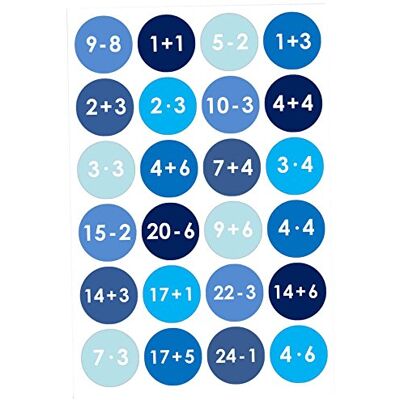 Papierdrachen 24 Adventskalender Zahlen Aufkleber blaues Design 2026 -Sticker zum basteln und dekorieren Papierdrachen 24 Adventskalender Zahlen Aufkleber blaues Design 2026 -Sticker zum basteln und dekorieren