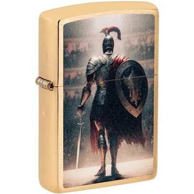 Zippo Sturmfeuerzeug Gladiator Design Gold Brushed Brass Colour Image Nachfüllbar Wiederverwendbar Windfestes Design Geschenkbox Made in USA Zippo Sturmfeuerzeug Gladiator Design Gold Brushed Brass Colour Image Nachfüllbar Wiederverwendbar Windfestes Design Geschenkbox Made in USA