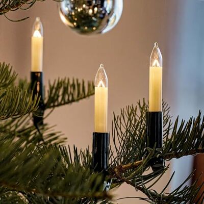 hellum Weihnachtsbaum Lichterkette innen mit 30 Kerzen, teilbarer Stecker Made in Germany warmweiß, Lichterkette Kerzen mit Clip, 20,30m beleuchtet, Kabel grün, für Weihnachtsbaum innen <59lm 803006 hellum Weihnachtsbaum Lichterkette innen mit 30 Kerzen, teilbarer Stecker Made in Germany warmweiß, Lichterkette Kerzen mit Clip, 20,30m beleuchtet, Kabel grün, für Weihnachtsbaum innen <59lm 803006