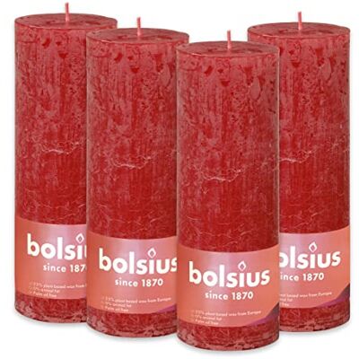 bolsius Rustik Kerze Rot 19 cm 4 Stück Ostern bolsius Rustik Kerze Rot 19 cm 4 Stück Ostern