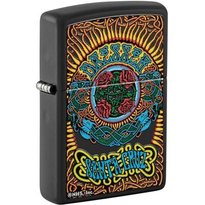 Zippo Sturmfeuerzeug Santa Cruz, Black Matte, Color Image Nachfüllbar Wiederverwendbar Windfestes Design Geschenkbox Made in USA Zippo Sturmfeuerzeug Santa Cruz, Black Matte, Color Image Nachfüllbar Wiederverwendbar Windfestes Design Geschenkbox Made in USA