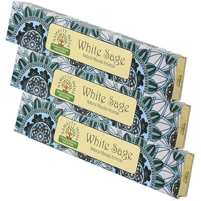 NKlaus White Sage Räucherstäbchen, 45g, handgerollt Die Masala-Stäbchen sind traditionelles Räucherwerk aus Indien mit Naturduft zur Reinigung von Räumen und Aura; naturrein NKlaus White Sage Räucherstäbchen, 45g, handgerollt Die Masala-Stäbchen sind traditionelles Räucherwerk aus Indien mit Naturduft zur Reinigung von Räumen und Aura; naturrein