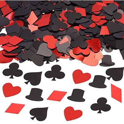 ONLYKXY 600 Stück Poker-Konfetti-Tischstreuer, Konfetti, Party-Konfetti, Dekoration für Geburtstag, Hochzeit, Folie, Club, Mottoparty, Valentinstag, Streu-Dekoration, Karten-Konfetti ONLYKXY 600 Stück Poker-Konfetti-Tischstreuer, Konfetti, Party-Konfetti, Dekoration für Geburtstag, Hochzeit, Folie, Club, Mottoparty, Valentinstag, Streu-Dekoration, Karten-Konfetti