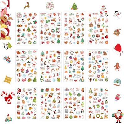 CHIHOLEN 352 Stück Aufkleber Weihnachten für Basteln, Weihnachtsmotive Weihnachtssticker, Selbstklebende DIY Weihnachtsaufkleber für Basteln von Weihnachtskarten, Scrapbook Fotoalben (B,Klein) CHIHOLEN 352 Stück Aufkleber Weihnachten für Basteln, Weihnachtsmotive Weihnachtssticker, Selbstklebende DIY Weihnachtsaufkleber für Basteln von Weihnachtskarten, Scrapbook Fotoalben (B,Klein)
