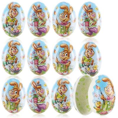 com-four ® 12x Osterei zum Befüllen, Bunte Fülleier für Ostern Ostereier mit Oster-Motiven im Comic-Stil zum verstecken und verschenken com-four ® 12x Osterei zum Befüllen, Bunte Fülleier für Ostern Ostereier mit Oster-Motiven im Comic-Stil zum verstecken und verschenken