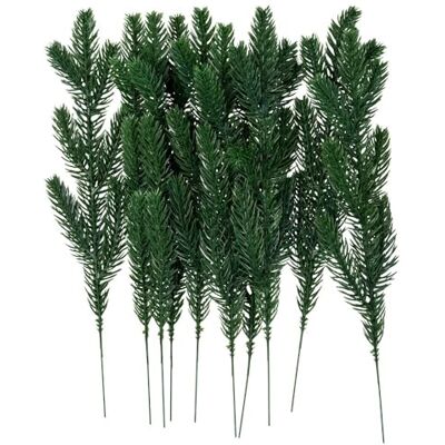 Ideen mit Herz Deko-Zweige Kiefern-Zweige Floristik Kunstpflanze Weihnachts-Dekoration Winter Tischdeko Gesteck 30cm lang 10 Stück Ideen mit Herz Deko-Zweige Kiefern-Zweige Floristik Kunstpflanze Weihnachts-Dekoration Winter Tischdeko Gesteck 30cm lang 10 Stück